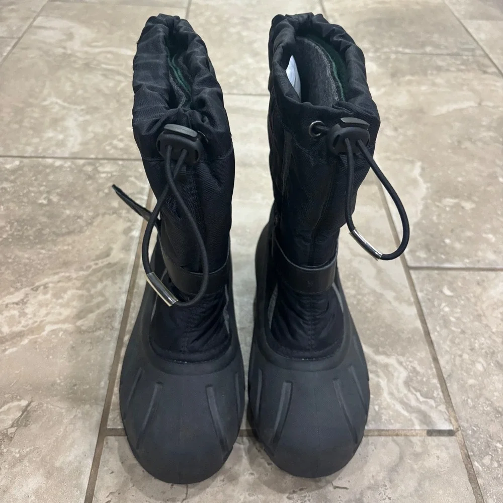 Sorel‎ Kids Super Trooper Black Waterproof Winter Snow Boots NY1885-016 Size 5
